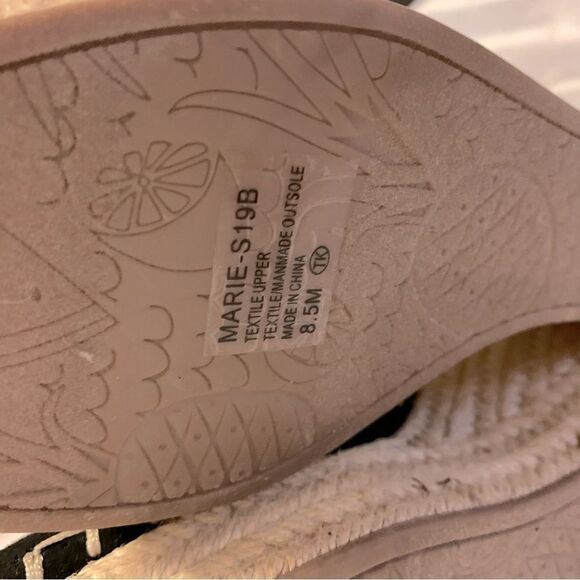 Altar’d State Espadrille Wedge Sandals ‘Marie’ Black Suede Leather Sz 8.5 NWOT - Picture 9 of 9